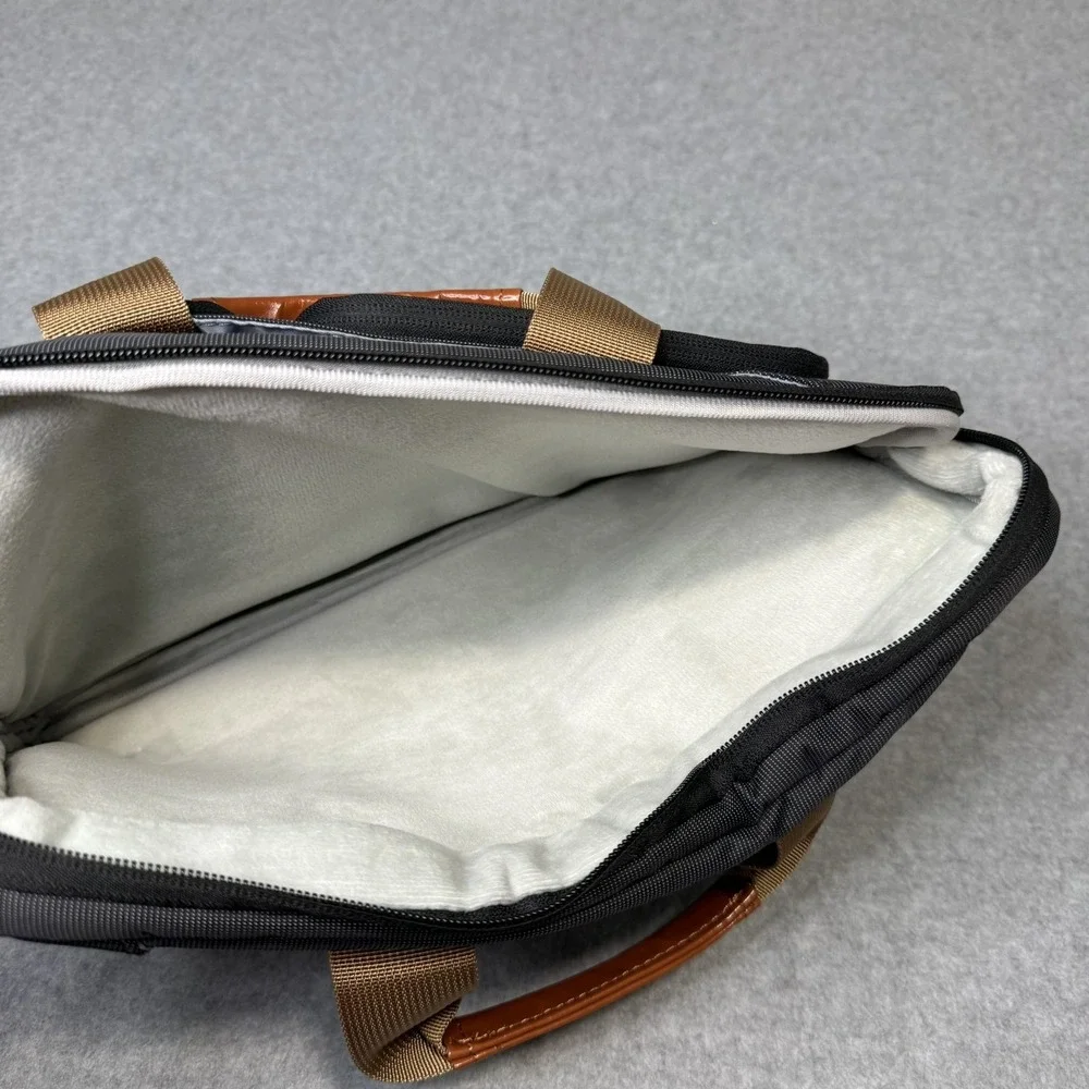 Lacdo 14 Inch 360° Protective Laptop Bag Sleeve Case Gray Black Macbook NO STRAP